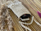 Light brown muskan fabric phone pouch bag