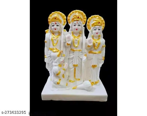 Handcrafted, poly resin Ram Darbar Idol, 55 inches, Hindu religious showpiece
