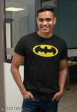 Men's cotton Batman printed t-shirt, short sleeves, vibrant design. [Color: black & white] [Material: cotton] [Product type: printed t-shirts]