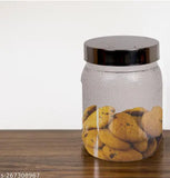 Clear plastic airtight jar, set of 12, 320ml kitchen storage