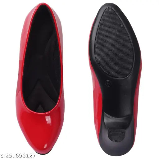 Synthetic ballerinas - GillkartMO35-Red, elegant women's footwear for comfort and style