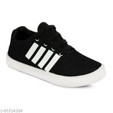 Black and white Adidas sports shoes with a white outsole and logo, designed for running and comfort