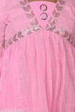 Pink embellished bottom and top set for girls
