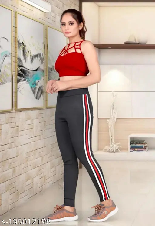 Striped cotton blend jeggings pack of 3 - Comfortable and stretchy leggings for sports and yoga, available in various colors for winter wear