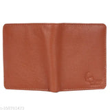 Brown leather RFID blocking men's wallet with 3 compartments, high-quality soft genuine leather, gift boxed, India origin