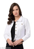 Classic cotton blend waistcoat for women, solid pattern, long sleeves, sizes S-XL