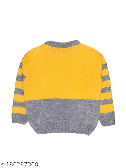 Woolen striped sweater for boys, keeps kids warm & comfortable during winter, made in India