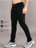 Black slim fit men's jeans, low price, stylish design, comfortable fit, durable fabric
