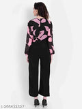 Georgette printed net jumpsuit for women, trendy long-sleeved outfit from Rawari Fashion