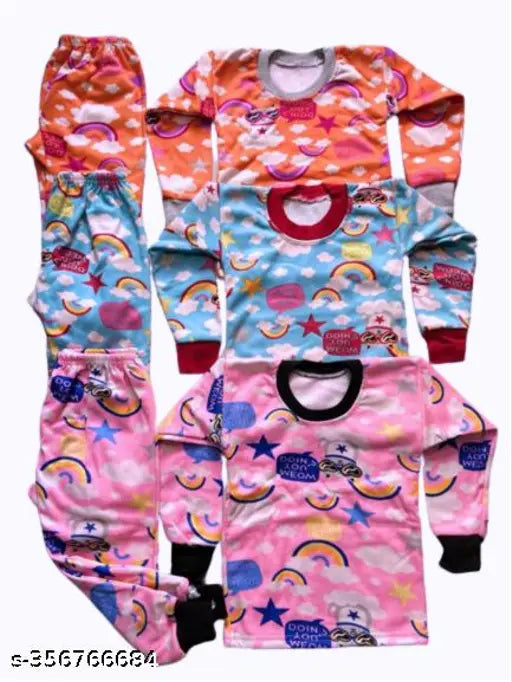 Woolen Kids Winter Set: Printed long-sleeve dresses for boys & girls (0-3M, 0-6M, 3-6M), Indian origin