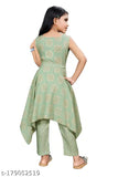 Trendy cotton summer dress set for girls, printed with floral patterns, ideal for warm weather wear