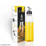 Clear plastic oil dispenser set of 2 (1000ml each), BPA-free, leak-proof, and dishwasher safe - ideal for olive oil, vinegar, or other liquids