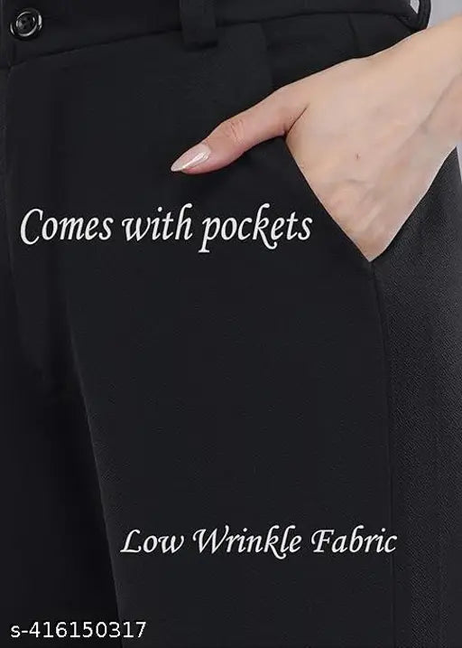 Black formal pants for women