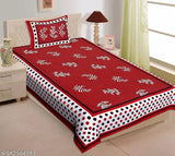 Single Bed Cotton Bedsheet with Pillow Cover