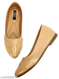 PU ballerinas, colorblocked bellies by Rimezs, size options: IND-4 to IND-8