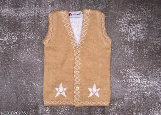 Woolen unisex animal print pullover, 100% natural cotton for kids winter wear