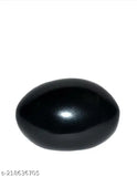 Natural black shaligram stone showpiece from Gandaki River, Nepal - 5cm glass yantra for pooja blessings (Pack of 1), India origin