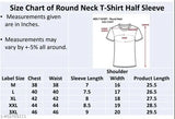 Men's Premium 100% Super Combed Cotton Rich Printed Blue White & Red Round Neck Half Sleeve T-Shirt