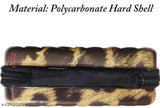 New women's sling purse in animal print material, adjustable strap closure