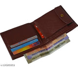 Brown PU Batua wallet, new and trendy men's accessory with one compartment, free size (13cm x 10cm), made in India
