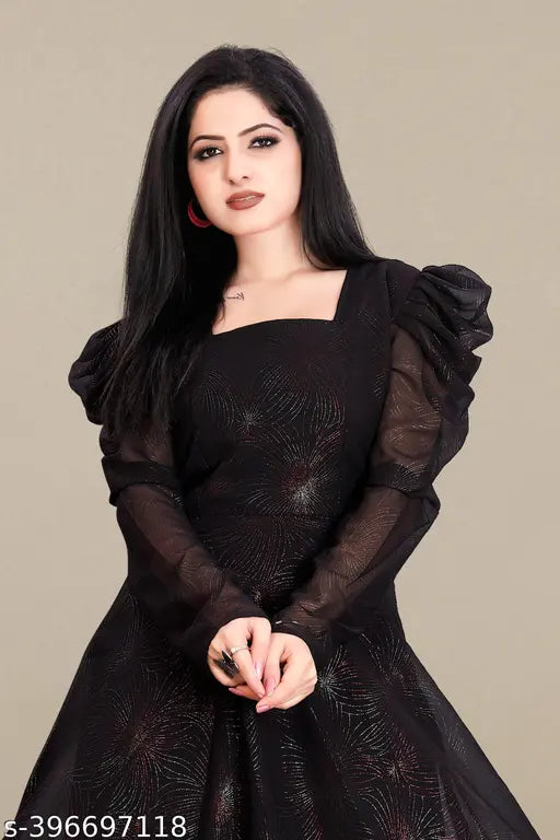 Trendy Georgette Cotton Kurti and Dupatta, three-quarter sleeves with printed pattern, Indian fashion on display. Also, Solid Georgette Long Sleeve RINKAL-PAPER-KURTI, various sizes available