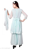 Sky Blue Georgette Sharara Set, traditional charm meets modern elegance for girls festive wear
