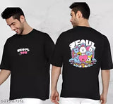 BTS MEN Oversize Printed Cotton Blend T-Shirt, fashionable men's wear with short sleeves & various styles like printed, color-black, Plan, self-design. Shop top brands like Fashion, Machine, and more online, delivered to your doorstep. India origin