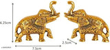 Metal elephant pair set for home, temple, office & gifting, symbolizing happiness and prosperity