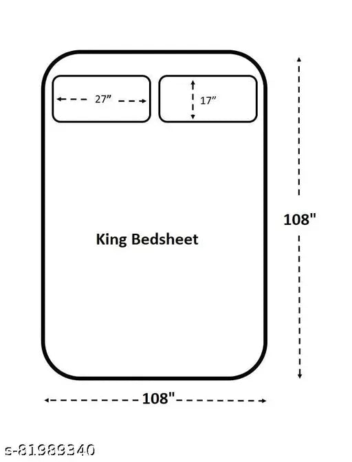Cotton blend, geometric pattern premium king size elastic fitted bedsheet with 2 pillow covers, ideal for AC rooms and birthdays