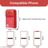 Compatible phone clutch wallet with pocket and zip closure, option fits for smartphone under 18cm