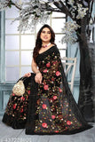 Soft net embroidered wedding saree with separate cotton blouse, intricate all-over embroidery, Indian festival collection