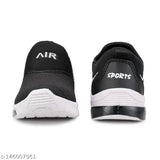 Black and white children's sports running shoes