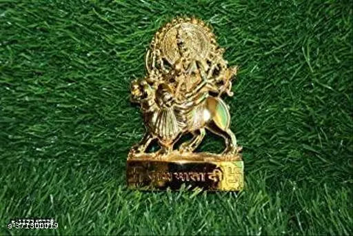 Metal Durga idol, 11cm x 7cm x 2cm for Puja, Durga symbolizing supreme power, best religious gift