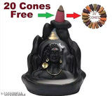 Poly Resin Vk Adiyogi Shivji idol, 20 free dhoop cones. Indian home decor or worship item" (106 characters)