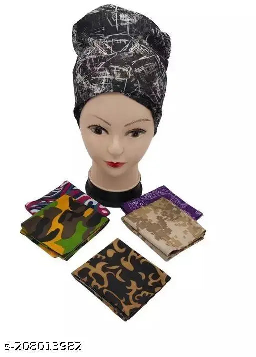 Multipurpose cotton paisley print bandanas (6 packs, 21x21 inches), versatile for headwear, face mask, or fashion accessory - Indian-made quality control