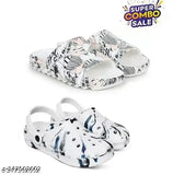 Kids combo pack 2 EVA & rubber flip flops sling back clogs for boys, Ben 10 pattern, durable, washable footwear for casual outfits