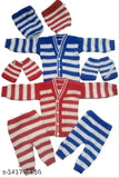 Woolen baby sweaters set: self-design, long sleeves for newborn boys & girls (0-6 months), winter protection