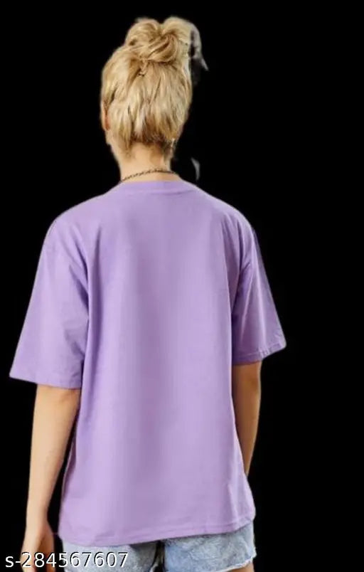 Cotton oversized chill bill latest stylish casual trendy t-shirt for women