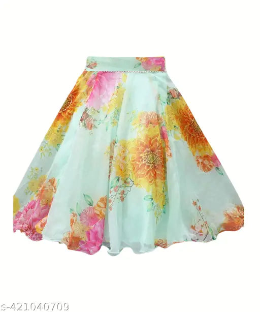 Designer Georgette Floral Baby Girl Lehenga & Choli, short sleeves, 3-4 Years, premium fabric & intricate embroidery