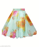 Designer Georgette Floral Baby Girl Lehenga & Choli, short sleeves, 3-4 Years, premium fabric & intricate embroidery