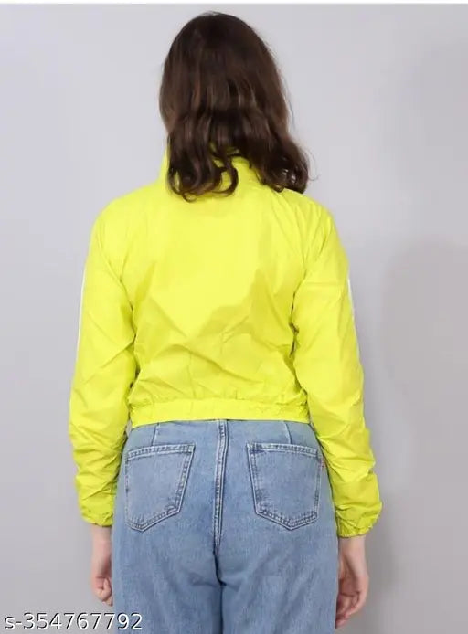 Colorblocked polyester long-sleeve top from NS JAKTE, size S (bust 36in, length 20in), Indian clothing on hanger