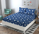 Ultra-soft microfiber elastic fitted king size double bedsheet with two pillow covers, ideal for 8-12 inch mattresses - modern home decor accessory