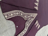 Woolen kurta with embroidery, long sleeve, women's wear