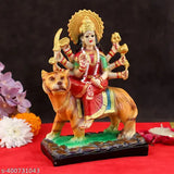 Resin and marble statue of MATA Rani Murti, Durga Goddess of War, perfect for home decor or temple, India origin
