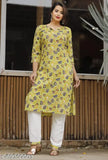 Rayon printed kurta set with palazzos, three-quarter sleeves, trendy Indian traditional wear