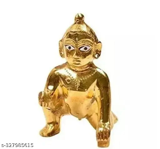 Metal Krishna idol, THAKUR JI laddu gopal 2, Indian handcrafted Krishna figurine, 3.5cm x 5cm x 3.5cm