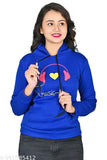 Wool long-sleeve printed net sweater for girls, 9-15 years, Indian-made