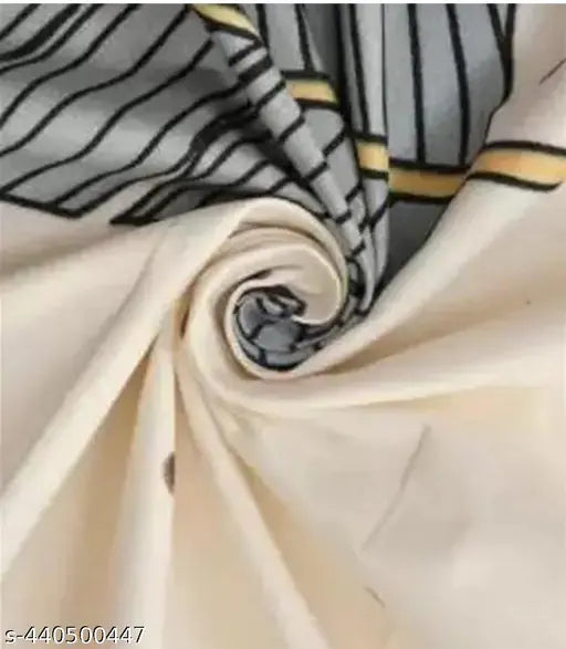 Super soft glace cotton fitted bedsheet, botanical pattern, 220 thread count, double queen size, ideal for adults, origin India