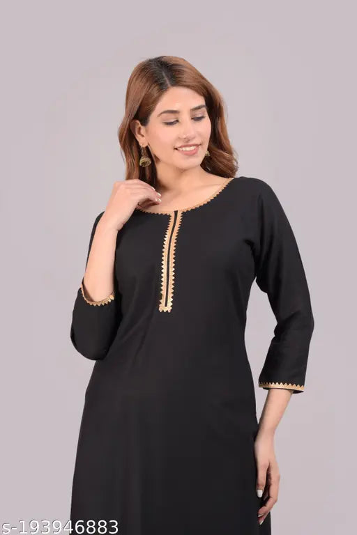 Rayon straight kurta and palazzo set for women, Solid net, three-quarter sleeves, comfortable ethnic wear from Sadori