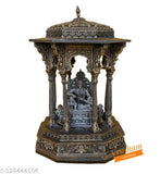 Meghdambari Shivaji Maharaj statue, 6.5-inch poly resin figure with LED light, traditional Indian decor item
